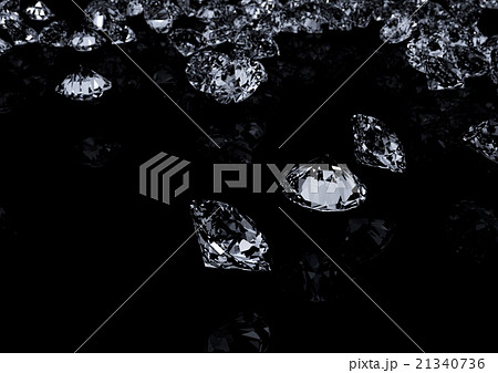 Diamonds on black background. 21340736