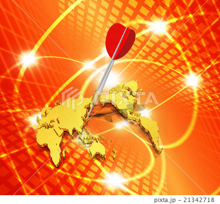 日本列島にダーツの矢を当てる 21342718