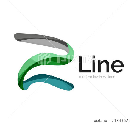 Modern vector ribbon logo Modern vector ribbon logo 21343629
