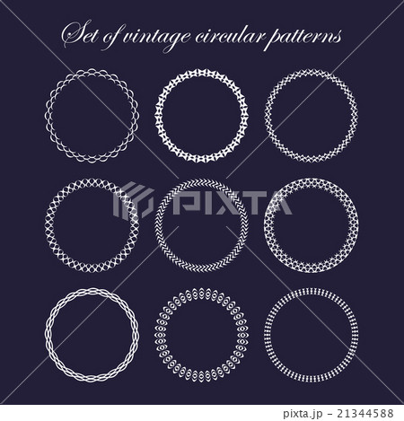 Set of round and circular decorative patterns Set of round and circular decorative patterns 21344588