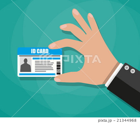 Businessman Hand holding Id card 21344968
