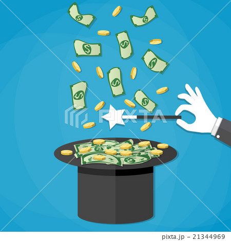 money coming out of the magician hat 21344969