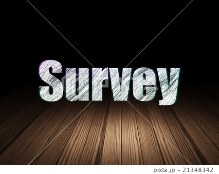 Science concept: Survey in grunge dark room 21348342