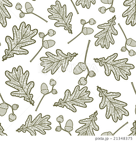 seamless pattern of branches with acorns 21348375
