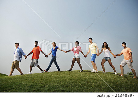 Group Friends Outdoors Holding Hands Unity Concept Group Friends Outdoors Holding Hands Unity Concept 21348897