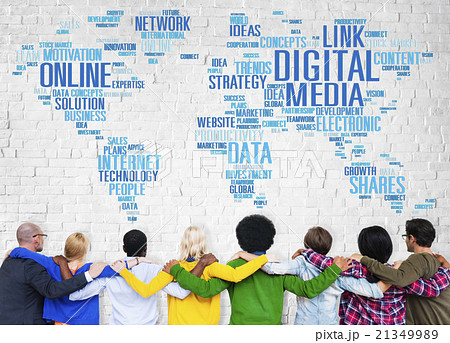 Digital Media Connecting Content Network Technology Concept Digital Media Connecting Content Network Technology Concept 21349989