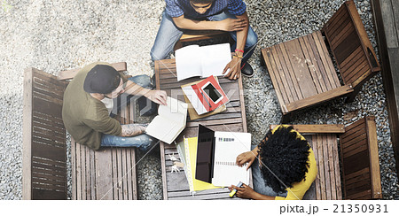 Diversity Teamwork Brainstorming Meeting Outdoors Concept 21350931