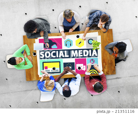Social Media Social Networking Connection Media Link Concept 21351116
