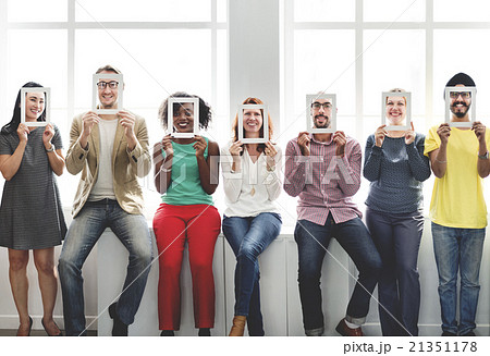 Frame Face Communication Colleagues Corporate Concept Frame Face Communication Colleagues Corporate Concept 21351178