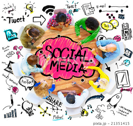 Social Media Global Communication Technology Connection Concept 21351415