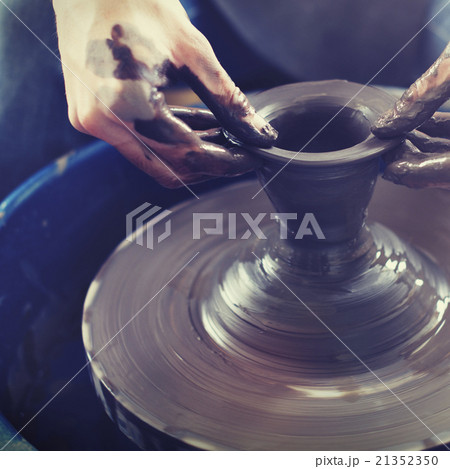 Person Creation Pottery Handcraft Art Mud Concept Person Creation Pottery Handcraft Art Mud Concept 21352350