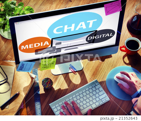 Chat Media Digital Chatting Communication Connect Concept Chat Media Digital Chatting Communication Connect Concept 21352643