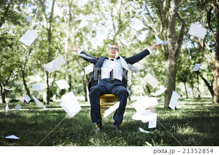 Carefree Relaxation Successful Achievement Cheerful Concept 21352854