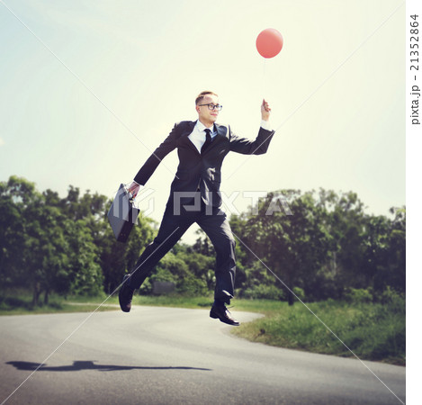 Balloon Executive Flying Success Business Rise Start Concept Balloon Executive Flying Success Business Rise Start Concept 21352864