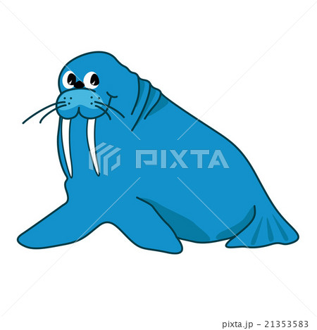 illustration of walrus blue illustration of walrus blue 21353583