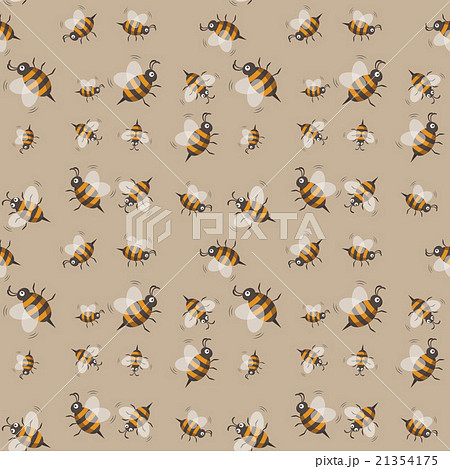 Seamless pattern with striped bees Seamless pattern with striped bees 21354175