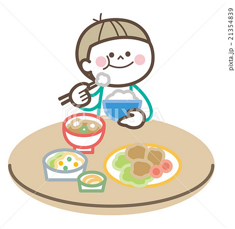 子供 食事のイラスト素材
