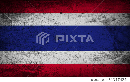 Flag of Thailand with old texture. Vector 21357425
