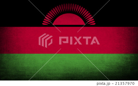 Flag of Malawi with old texture. Vector 21357970
