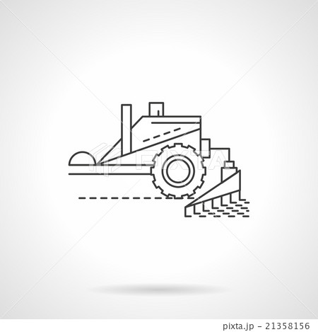 Combine equipment line flat thin line vector icon 21358156