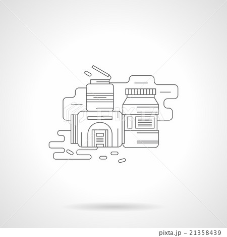 Bodybuilding supplements detailed line vector icon 21358439