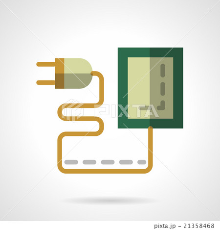 Eco charger flat color vector icon 21358468