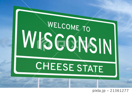 Welcome to Wisconsin state road sign 21361277
