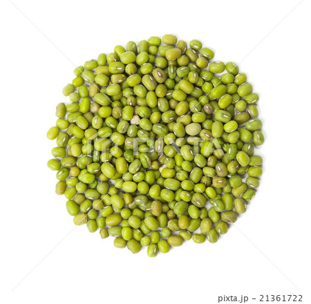 Raw mung beans, Vigna radiata, isolated on white Raw mung beans, Vigna radiata, isolated on white 21361722