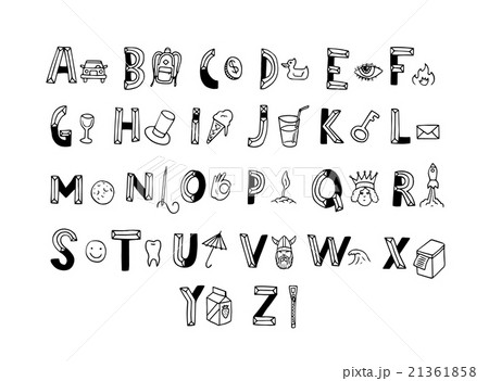 Cute alphabet with different object  21361858