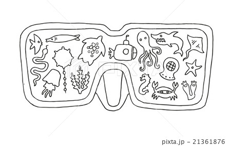 Diving. View through the mask. 21361876