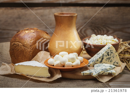 Rustic natural dairy products 21361978