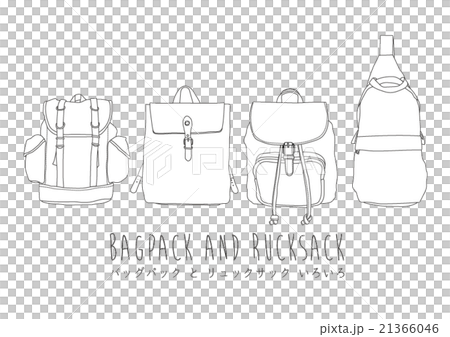 バッグパックとリュックサック 3のイラスト素材