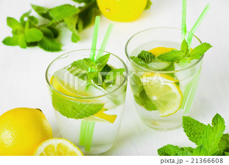 lemonade with fresh mint lemonade with fresh mint 21366608