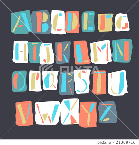 Cartoon Retro Alphabet 21369716