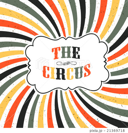Circus Retro Poster with Sunburst Rays  21369718