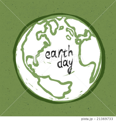 Earth day poster. On recycled paper texture 21369733