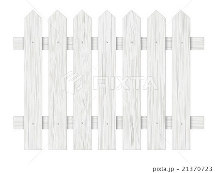 White Wooden Fenceのイラスト素材