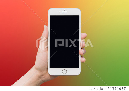Hand holding smart phone. Hand holding smart phone. 21371087