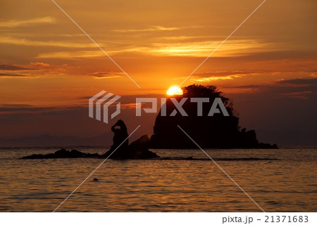 日本の夕景100選 西伊豆田子の夕日 日本の夕景100選 西伊豆田子の夕日 21371683