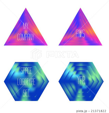 Set of colored glass geometric shapes Set of colored glass geometric shapes 21371822