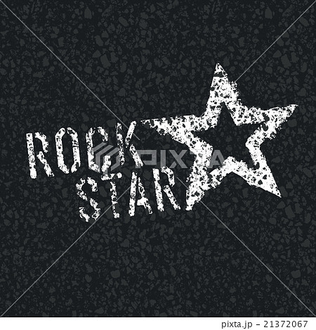 Rock Star Symbol on Asphalt Texture 21372067