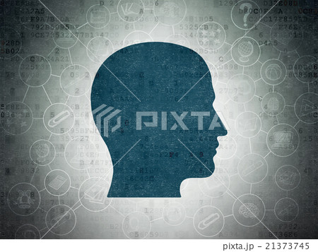 Studying concept: Head on Digital Paper background 21373745