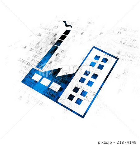 Industry Building on Digital background 21374149