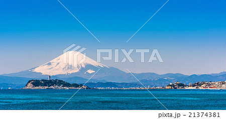 富士山と湘南海岸 21374381