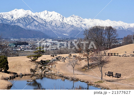 池田町 クラフトパークから見た北アルプス 池田町 クラフトパークから見た北アルプス 21377627