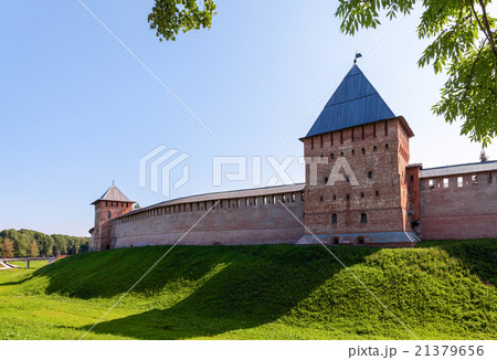 Walls of the Novgorod Kremlin, Russia Walls of the Novgorod Kremlin, Russia 21379656