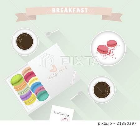 Illustration breakfast with cups of coffee 21380397