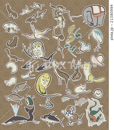 Dessins abreges de KEISAI 鍬形蕙齋 鳥獣略画式 Dessins abreges de KEISAI: Oiseaux & Animaux, Personnages