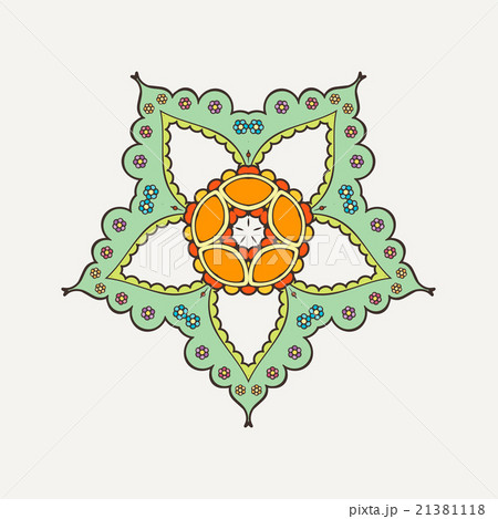 Vector mandala. Mehndi lace tattoo. Oriental weave 21381118