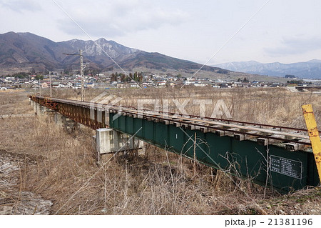 長野電鉄木島線夜間瀬川橋梁 21381196
